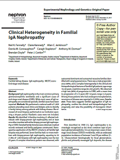 Clinical heterogeneity in familial IgA Nephropathy