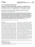 Using ancestry-informative markers to identify fine structure across 15 populations of European orig
